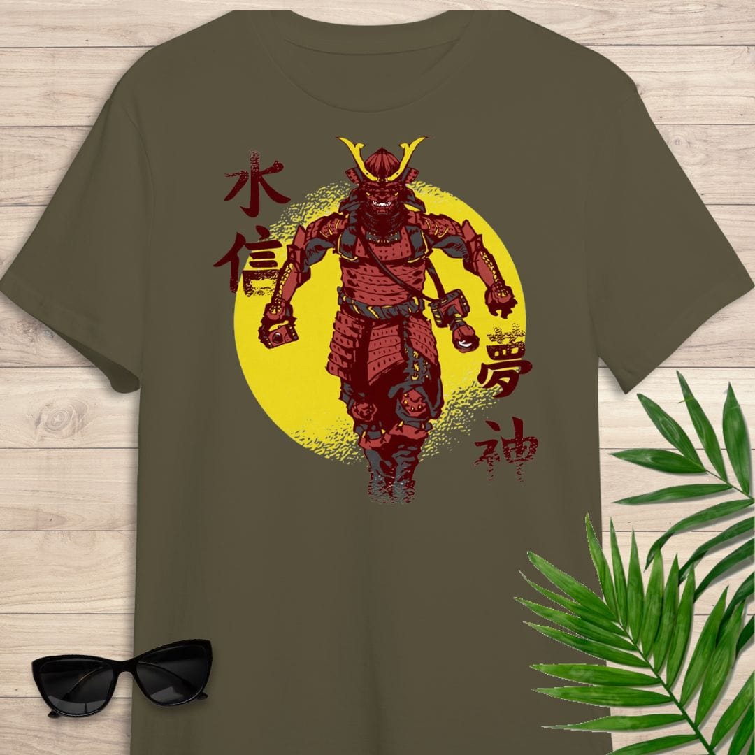 Camiseta de manga corta Samurai Luna Amarilla