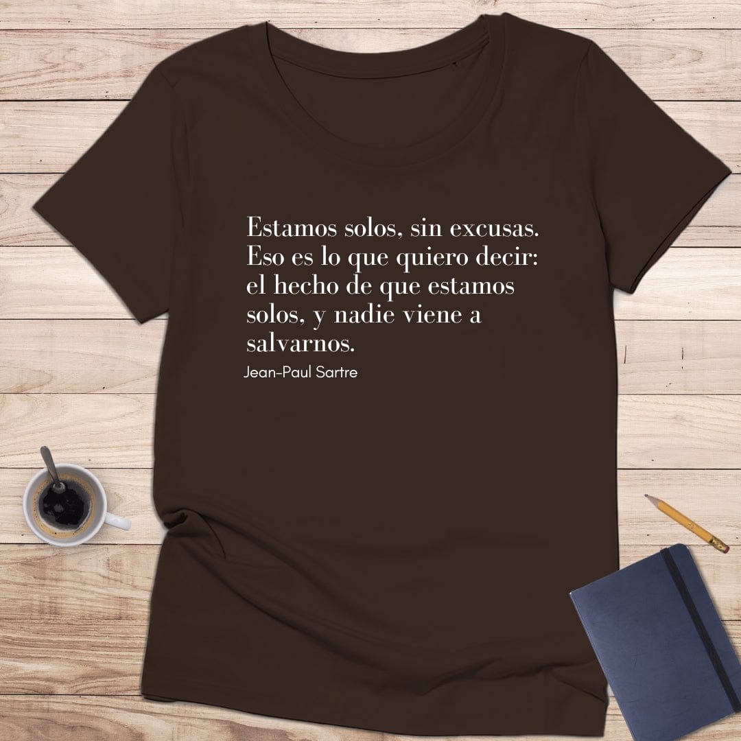 Camiseta de manga corta Sartre-Estamos sólos