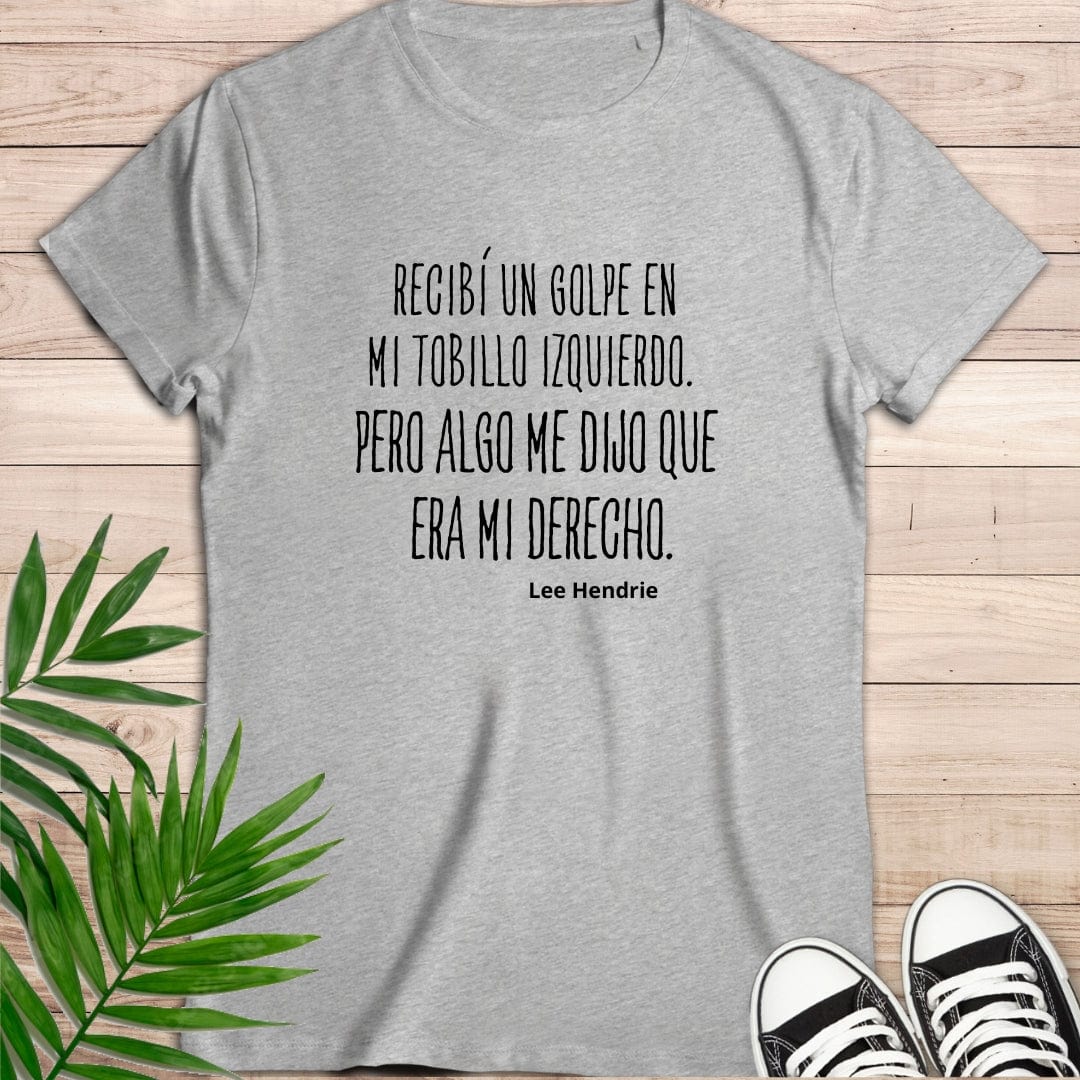 Camiseta de manga corta Tobillo izquierdo, tobillo derecho.