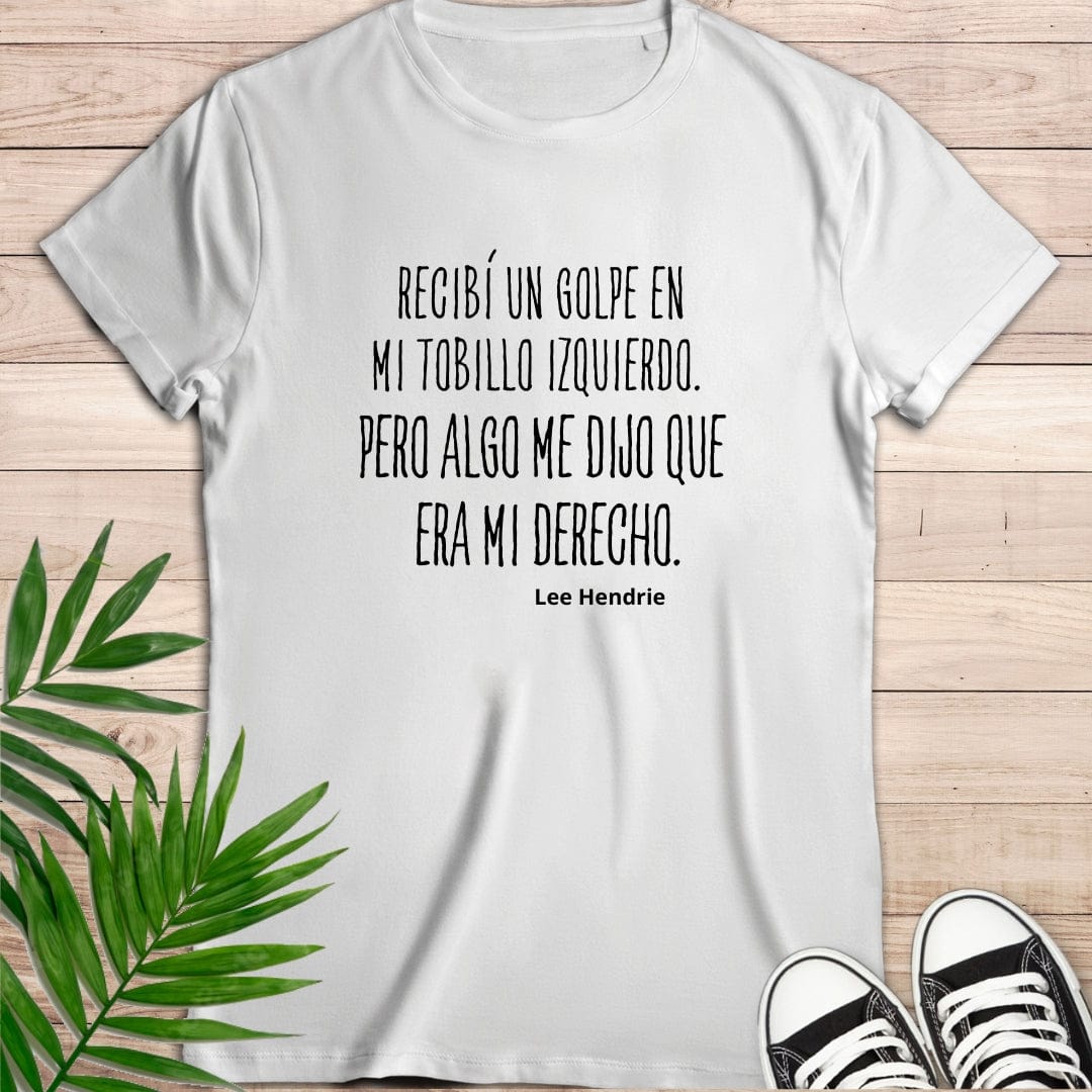 Camiseta de manga corta Tobillo izquierdo, tobillo derecho.