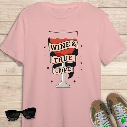 Camiseta de manga corta Wine & True Crime