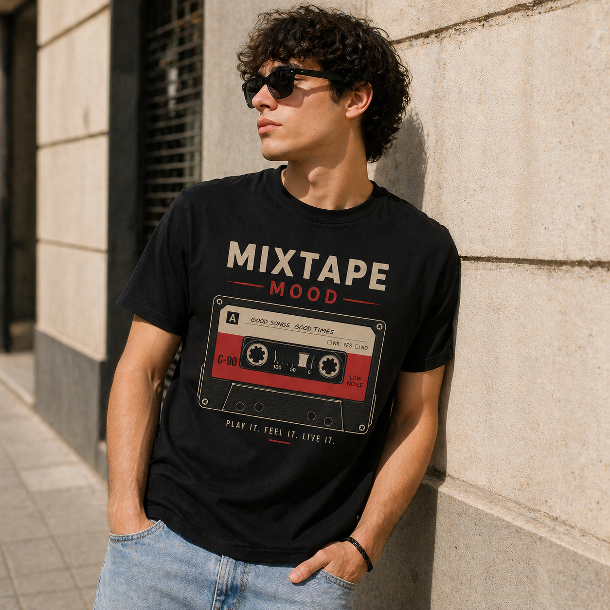 Mixtape Mood streetwear retro t-shirt outfit