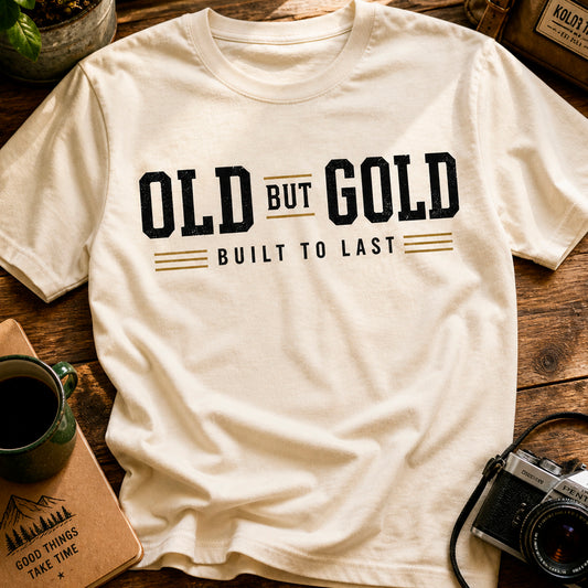 Camiseta Old But Gold – Built To Last - Diseño vintage